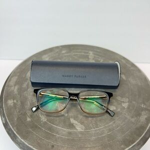 Warby Parker Black and Gold Eyewear BARNETT 278 51-18-142